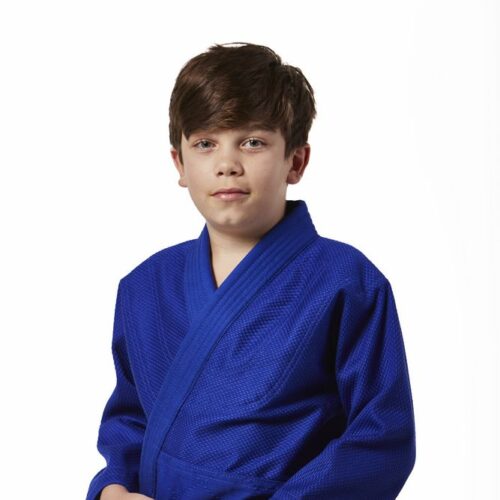 Kimono Judo Prata Azul Infantil