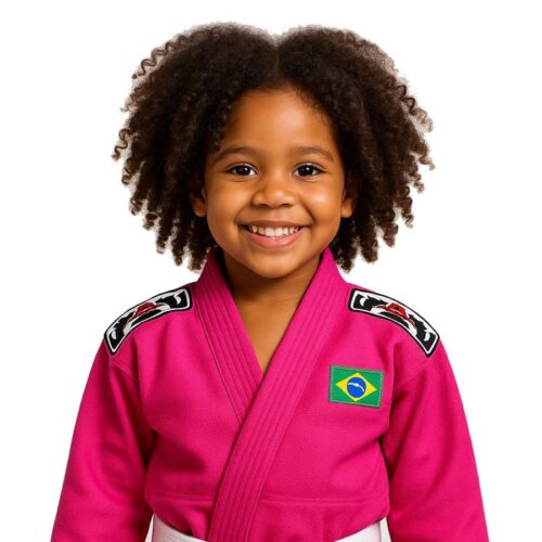 Kimono Judo Jiu Jitsu Infantil Kids Rosa+ faixa