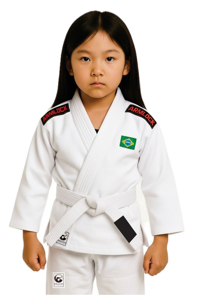 Kimono Jiu Jitsu Infantil Kids Branco+faixa - PRÉ VENDA - Imagem 2